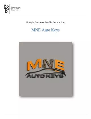 MNE Auto Keys