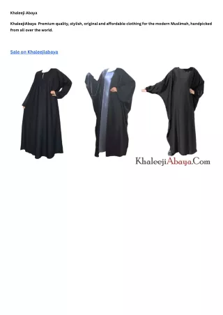 Khaleeji Abaya