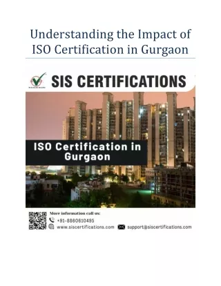 understanding the impact of iso certification
