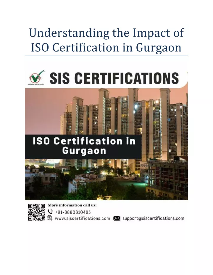 understanding the impact of iso certification