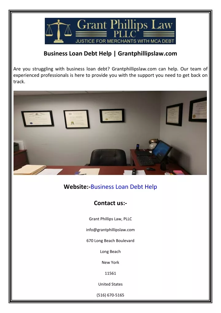 business loan debt help grantphillipslaw com