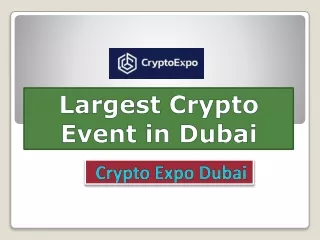 Largest Crypto event in Dubai