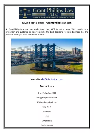 mca is not a loan grantphillipslaw com