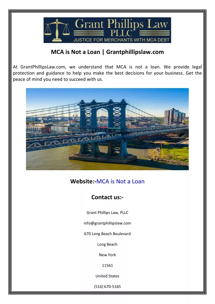 mca is not a loan grantphillipslaw com