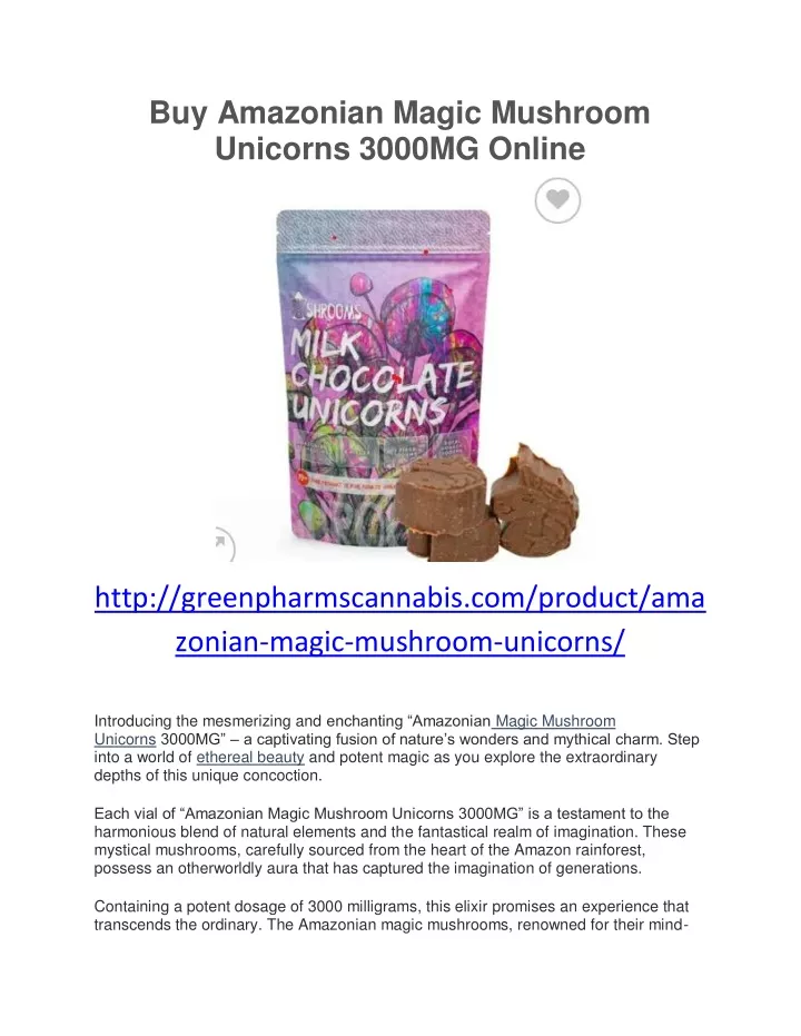 buy amazonian magic mushroom unicorns 3000mg