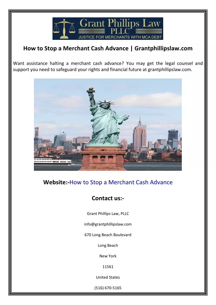 how to stop a merchant cash advance