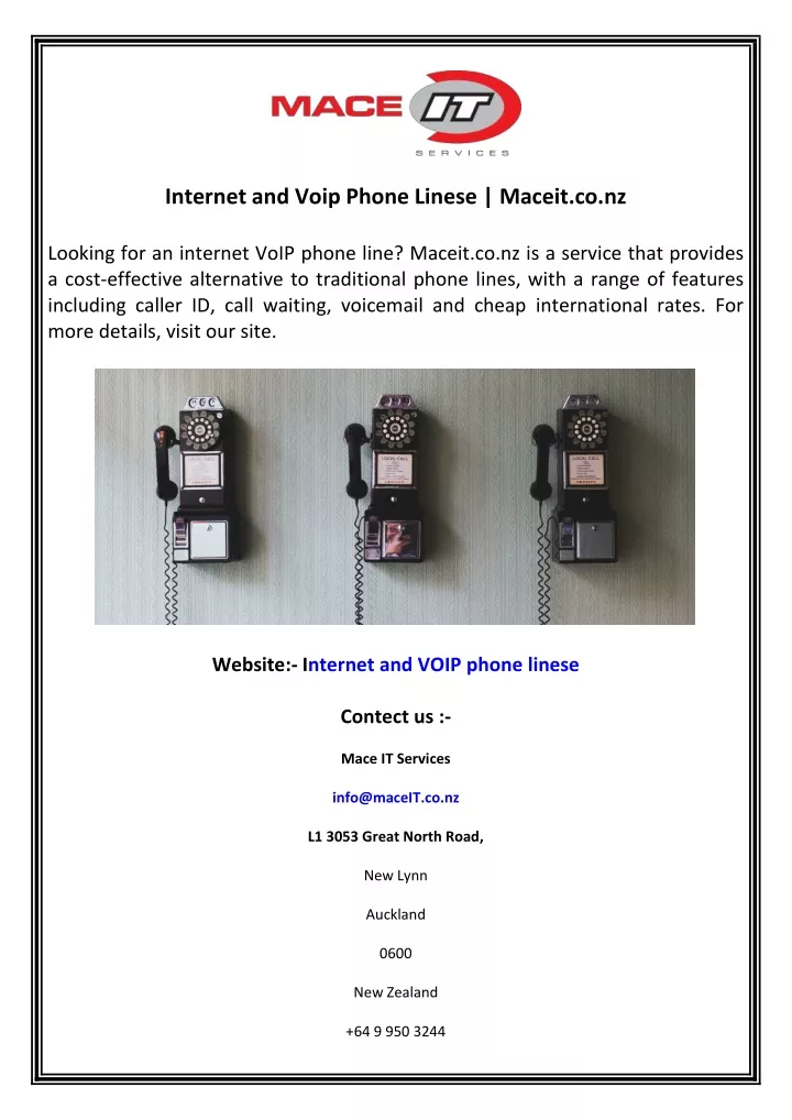internet and voip phone linese maceit co nz