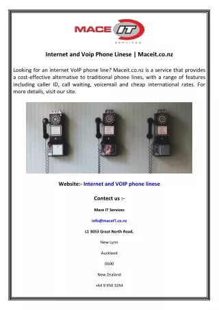 Document1.docxInternet and Voip Phone Linese  Maceit.co.nz
