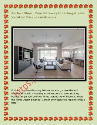 Perfect Stayz: Your Gateway to Unforgettable Vacation Escapes in Arizona