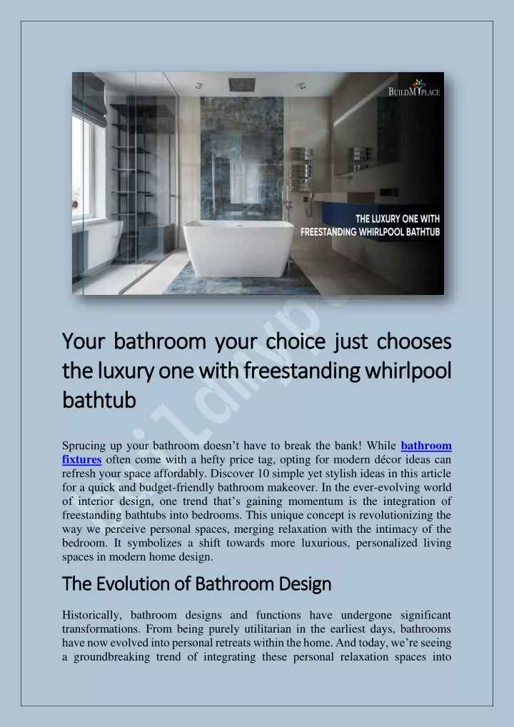 your bathroom your choice just chooses your