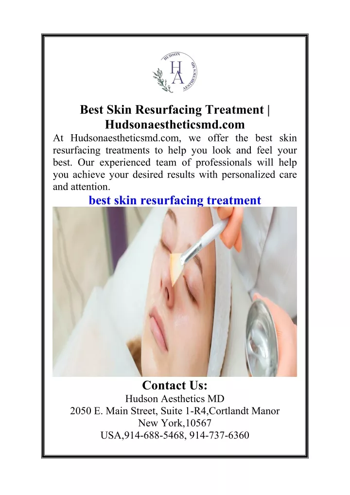 best skin resurfacing treatment