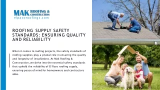 MAK Roofing & Constraction - Roofing Supply Safety Standards Ensuring Quality and Reliability (1)