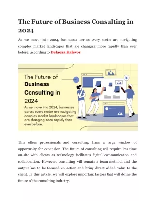The Next Chapter in Business Consulting for 2024