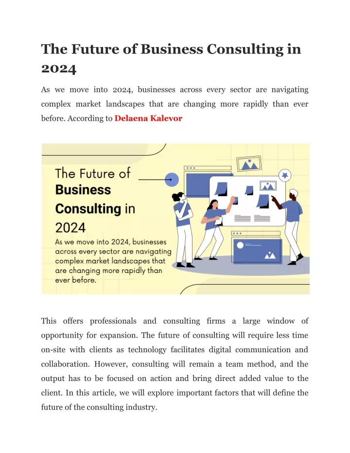 The Future Of Business Consulting In 2024 N 