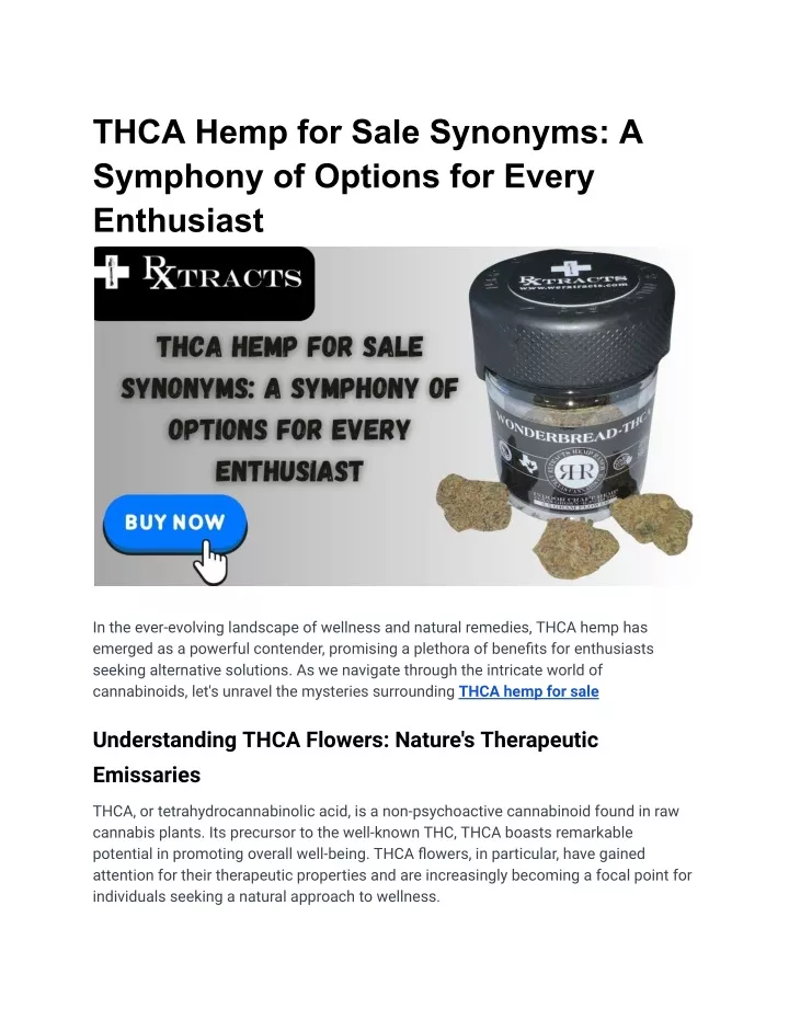 thca hemp for sale synonyms a symphony of options