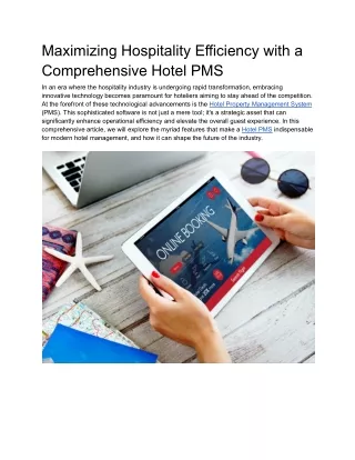maximizing hospitality efficiency with