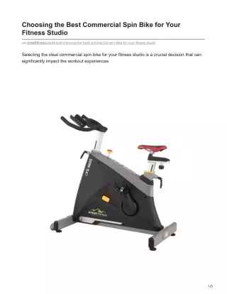 crestfitness.co.in-Choosing the Best Commercial Spin Bike for Your Fitness Studio