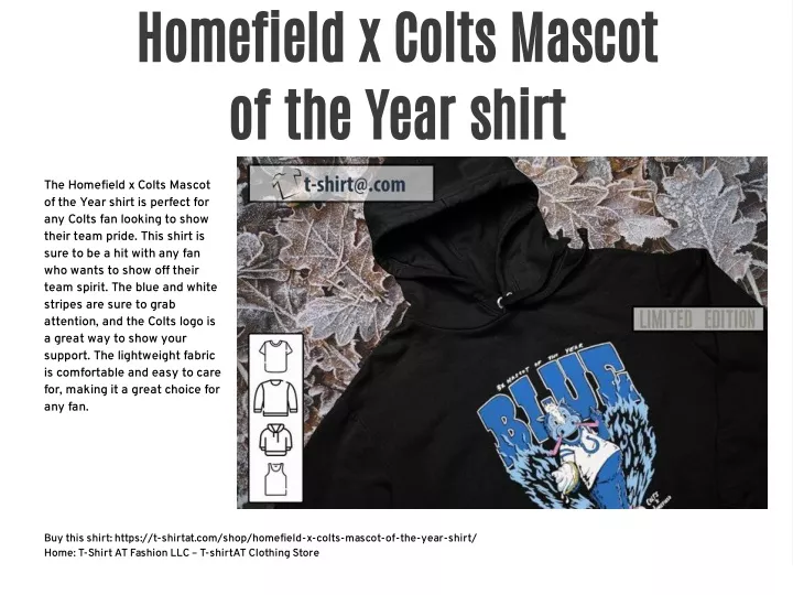 homefield x colts mascot of the year shirt