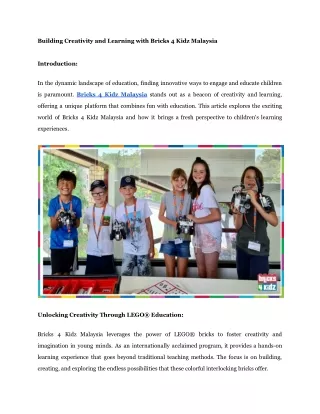 building creativity and learning with bricks