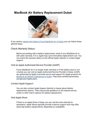 macbook air battery replacement dubai