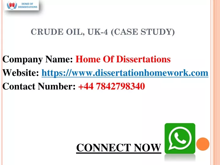 crude oil uk 4 case study