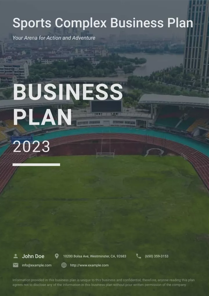 sports complex business plan
