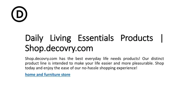 daily living essentials products shop decovry com