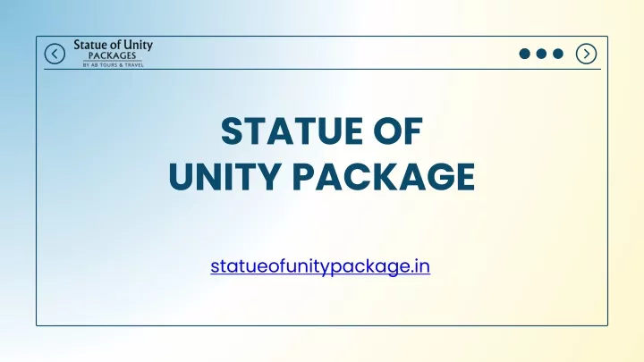 statue of unity package