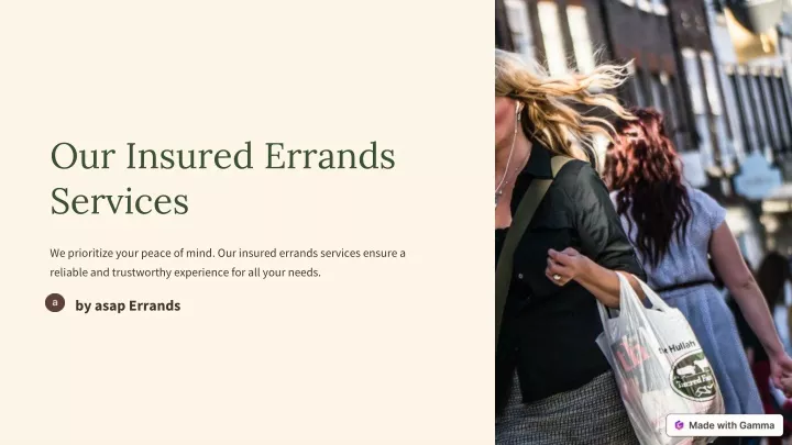 our insured errands services