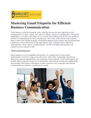 Mastering Email Etiquette for Efficient Business Communication