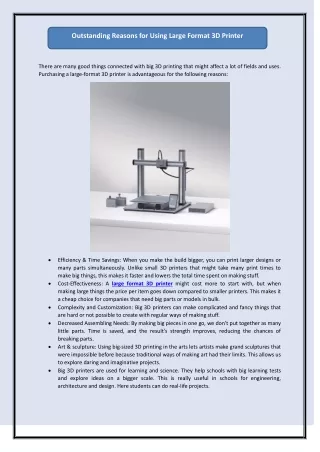 outstanding reasons for using large format