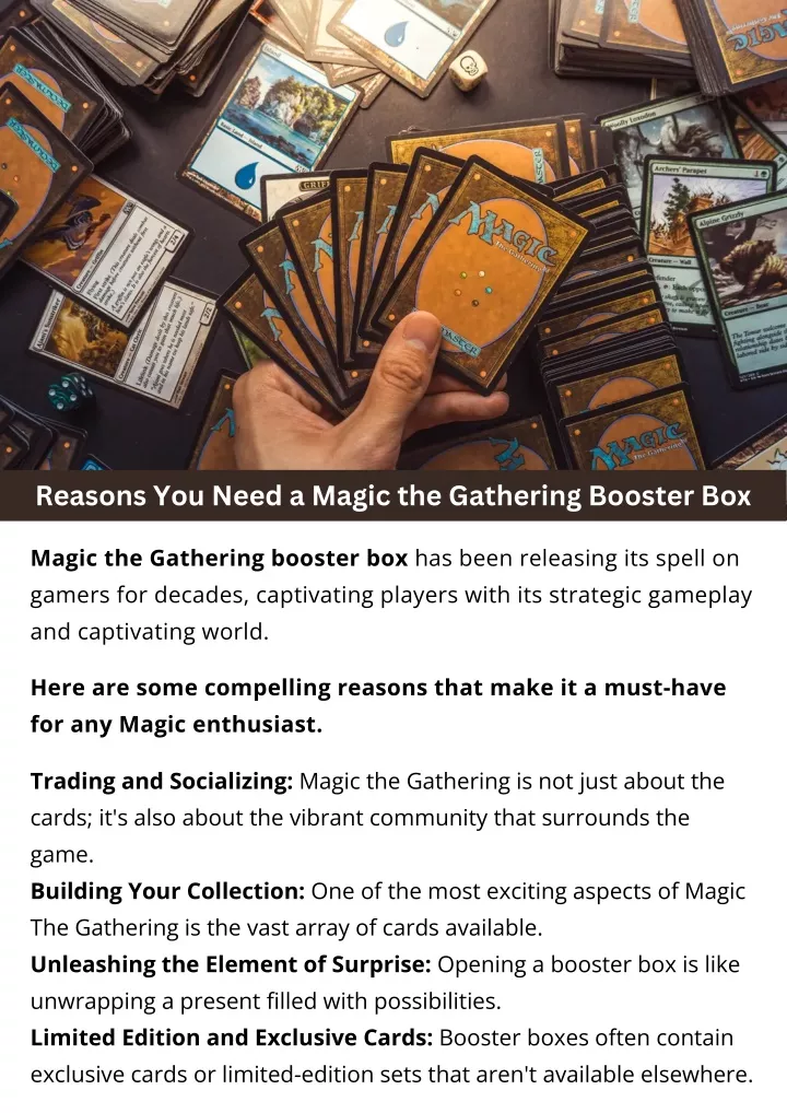 reasons you need a magic the gathering booster box