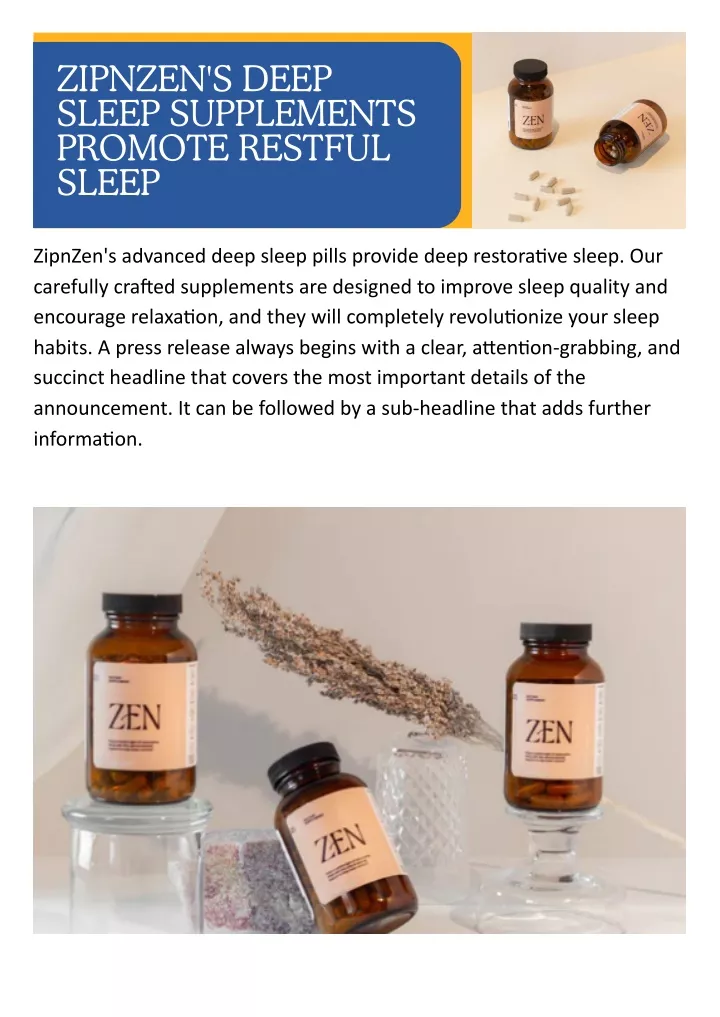 zipnzen s deep sleep supplements promote restful