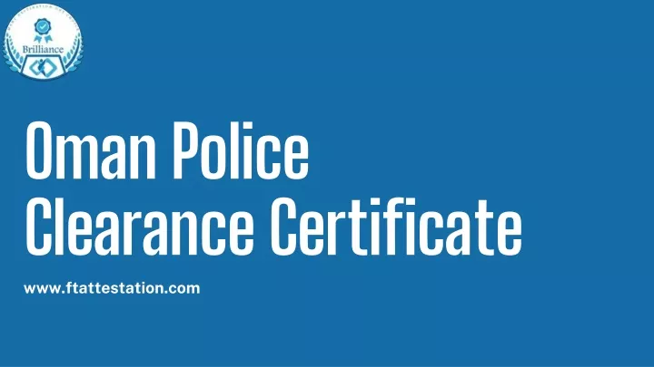oman police clearance certificate