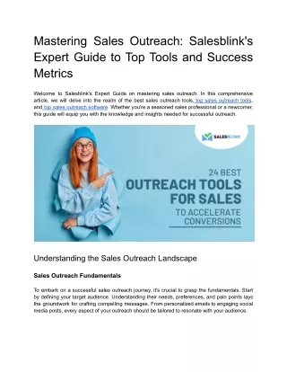 Mastering Sales Outreach_ Salesblink's Expert Guide to Top Tools and Success Metrics