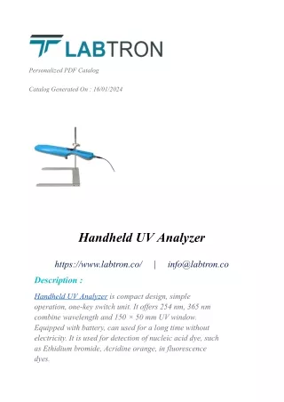Handheld UV Analyzer