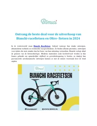 Ontvang de beste deal voor de uitverkoop van Bianchiracefietsen en Oltre- fiets