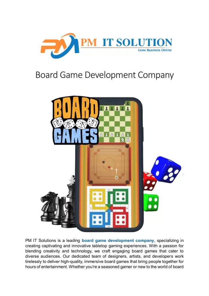 board game development company