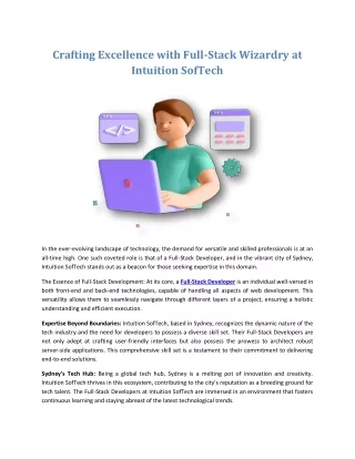 crafting excellence with full stack wizardry