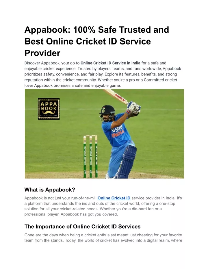 appabook 100 safe trusted and best online cricket