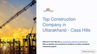 Construction Company in Uttarakhand | Excellence in Infrastructure Solutions