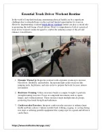 Essential Truck Driver Workout Routine - slide 1