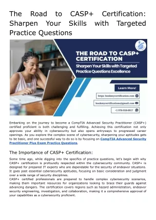 The Road to CASP  Certification_ Sharpen Your Skills with Targeted Practice Questions