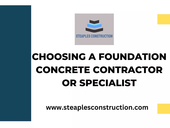 choosing a foundation concrete contractor