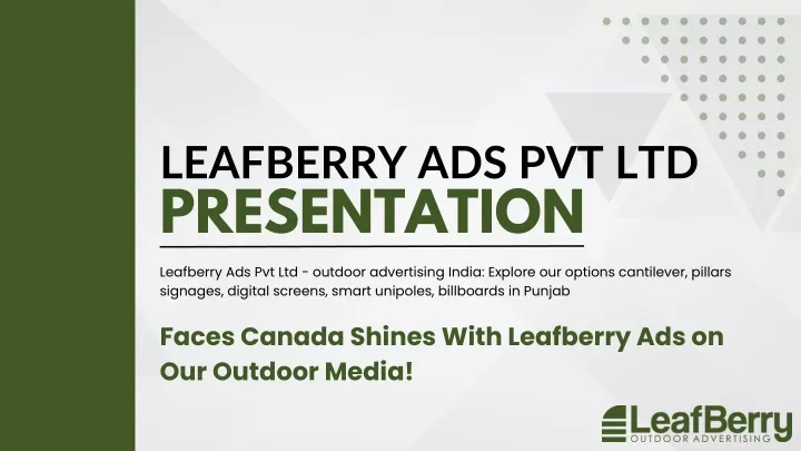 leafberry ads pvt ltd presentation