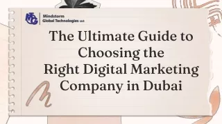 The Ultimate Guide to Choosing the  Right Digital Marketing Company in Dubai