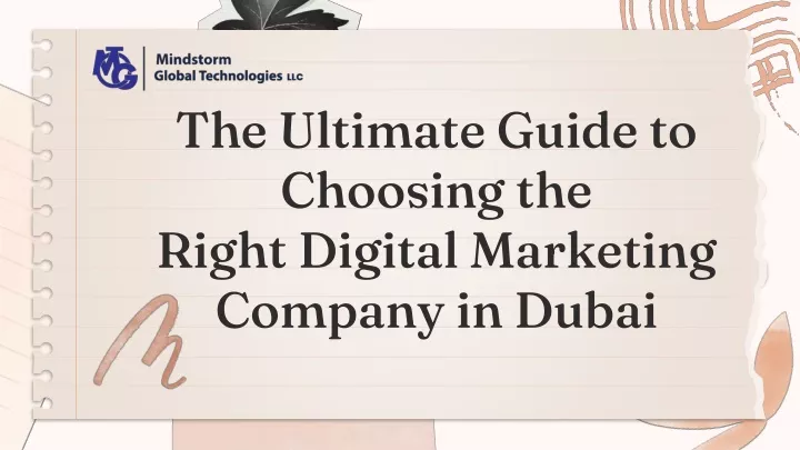 the ultimate guide to choosing the right digital marketing company in dubai