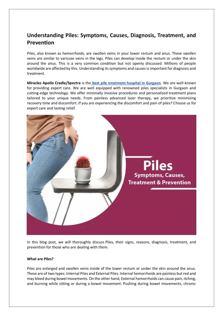 understanding piles symptoms causes diagnosis