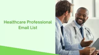 Healthcare Professional Email List - PDF