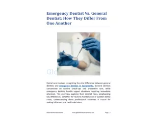 Emergency Dentist Vs. General Dentist: How They Differ From One Another